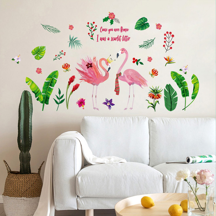 Акрилові наклейки з фламінго на стіну