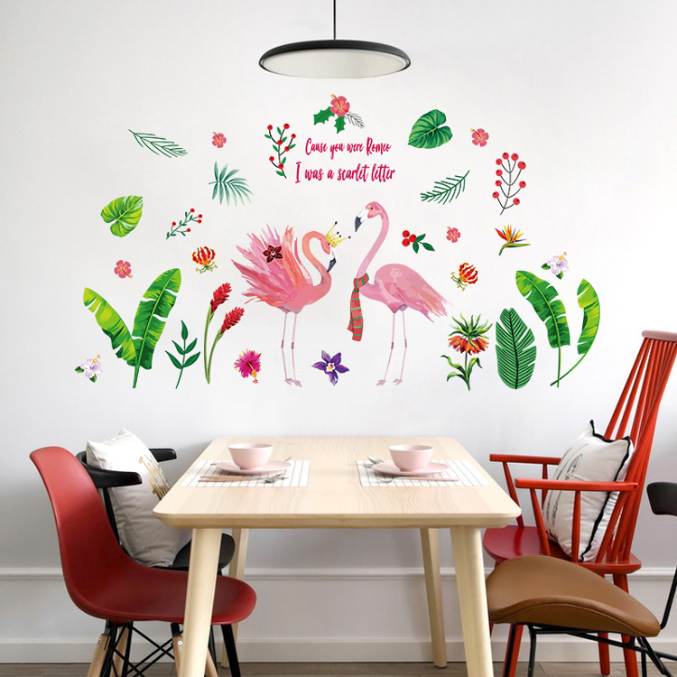 Акрилові наклейки з фламінго на стіну