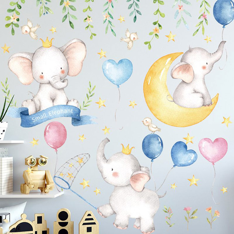 Акварельні наклейки в дитячу кімнату