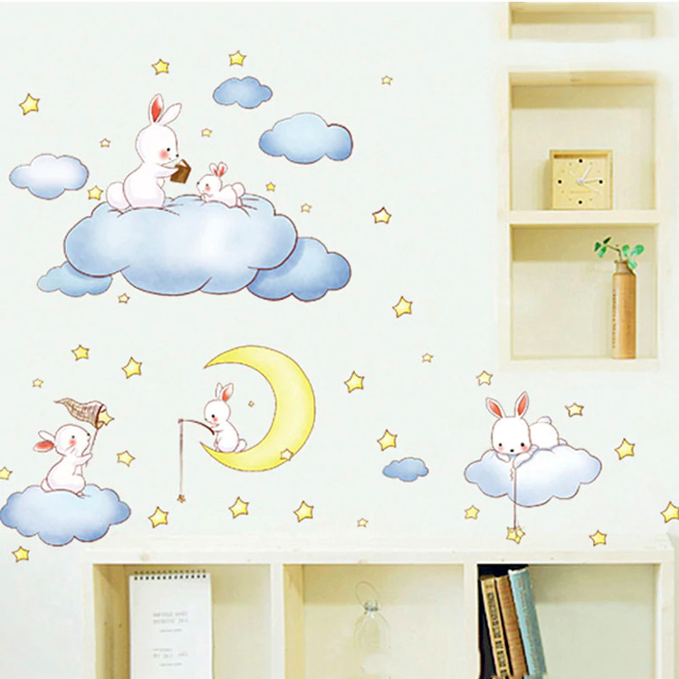 Аплікації на стіну з зайчиками