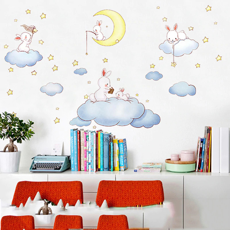 Аплікації на стіну з зайчиками