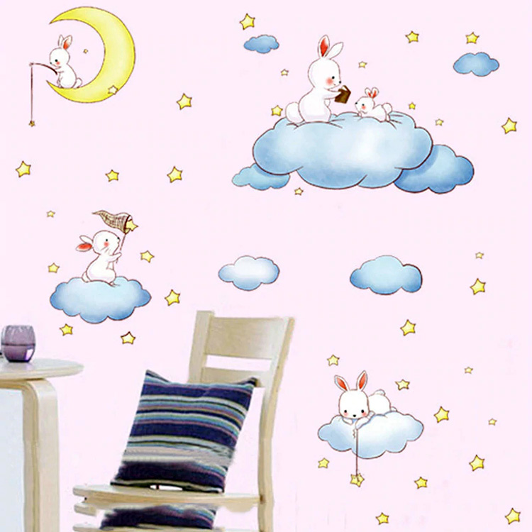 Аплікації на стіну з зайчиками