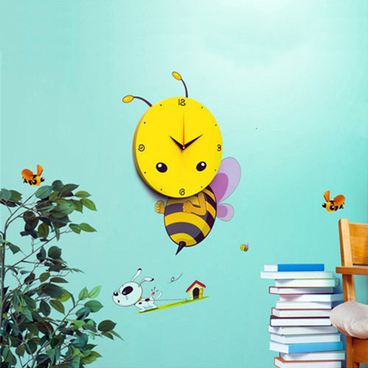 Большие детские часы на стену с осой