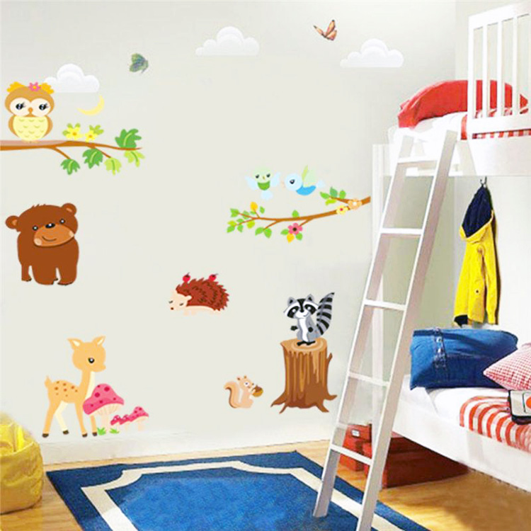 Декоративные стикеры животных на стену