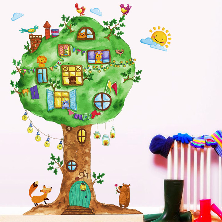Дитяча наклейка дерева на стіну