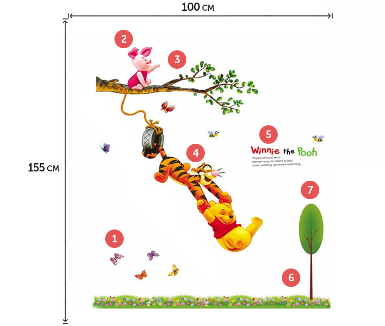 Дитяча наклейка для декору стін