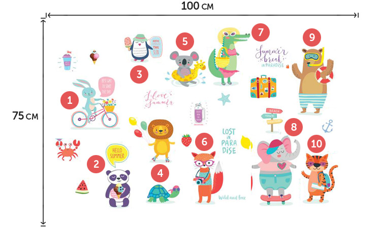 Дитячі наклейки на шафки в садок