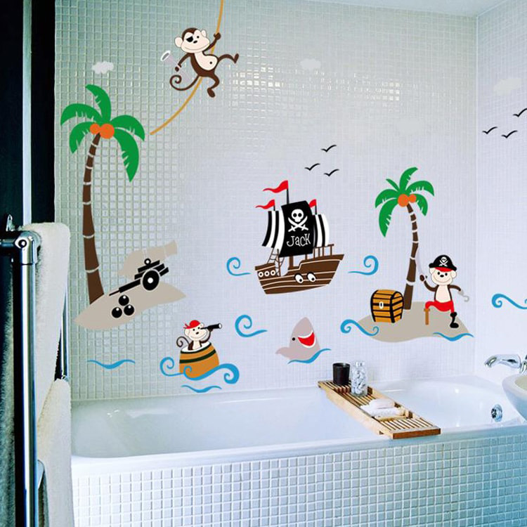 Дитячі наклейки піратів у ванну кімнату