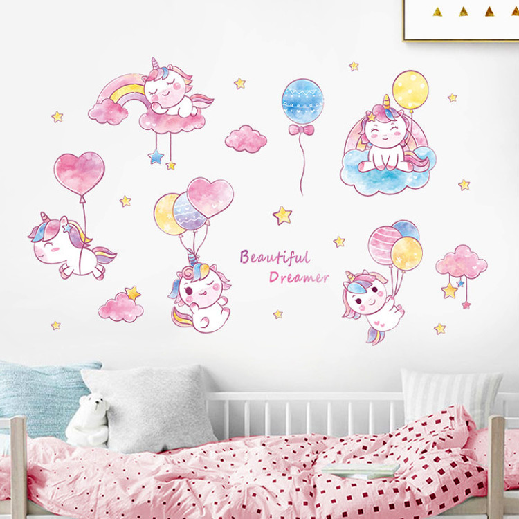 Детские наклейки с единорогами