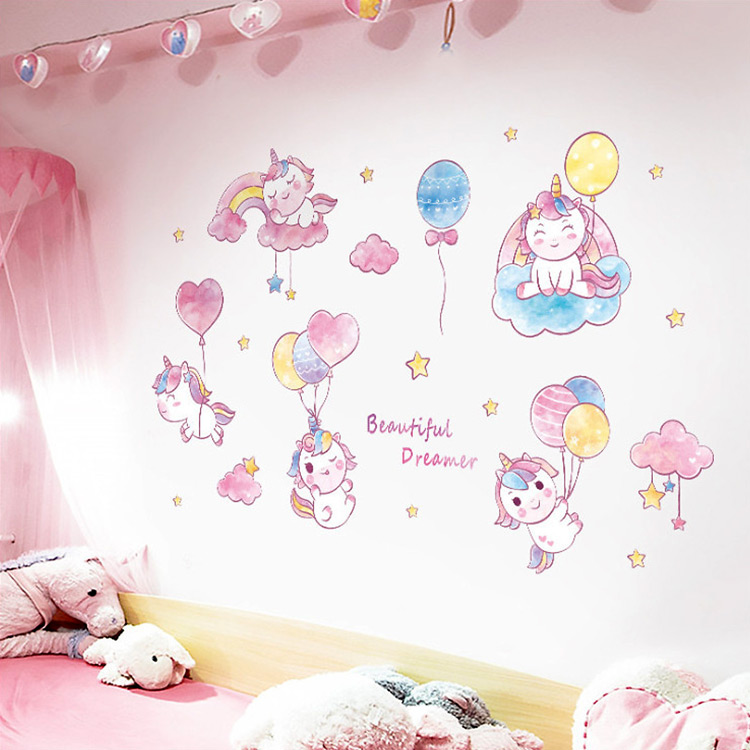 Детские наклейки с единорогами