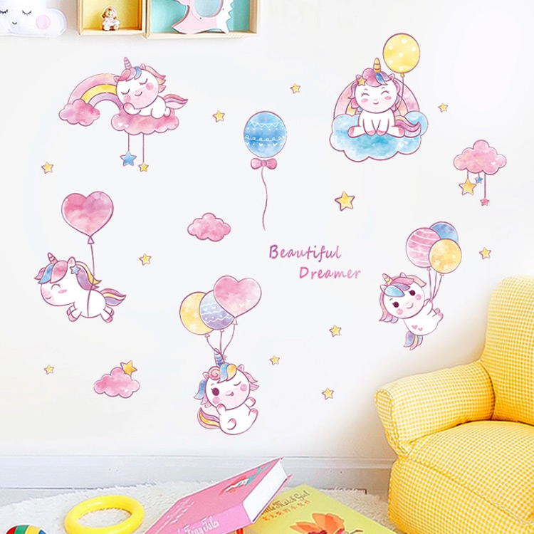 Детские наклейки с единорогами
