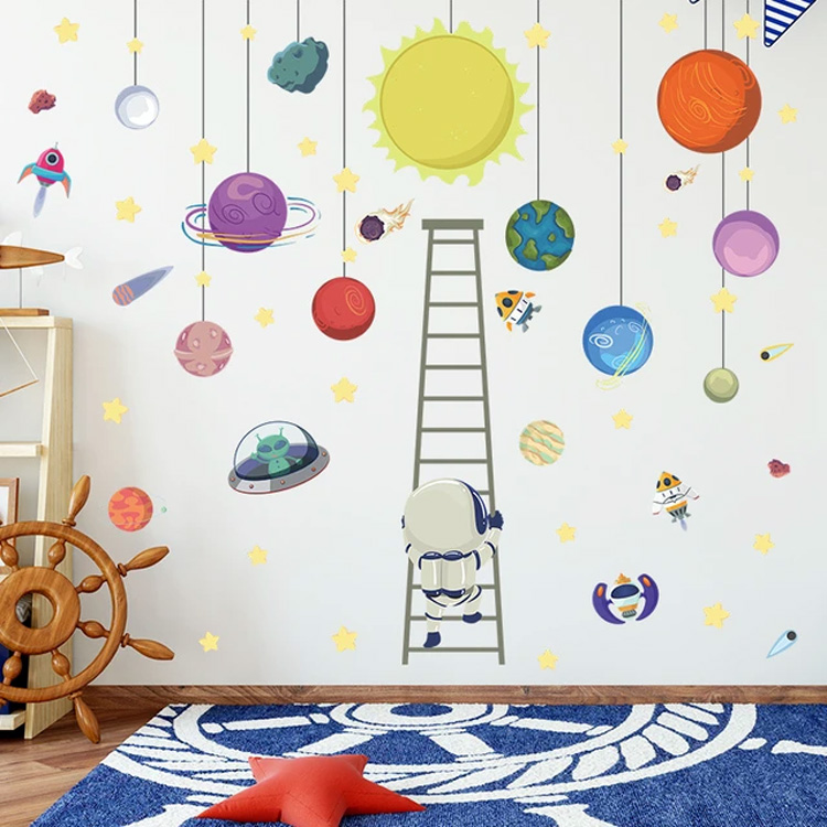 Дитячі наклейки з планетами на стіну