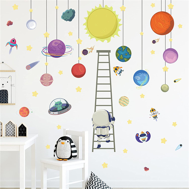 Дитячі наклейки з планетами на стіну