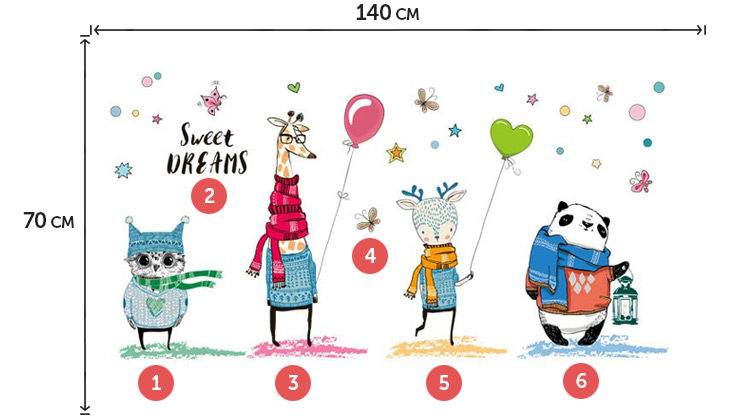 Яскраві настінні наклейки з вінілу