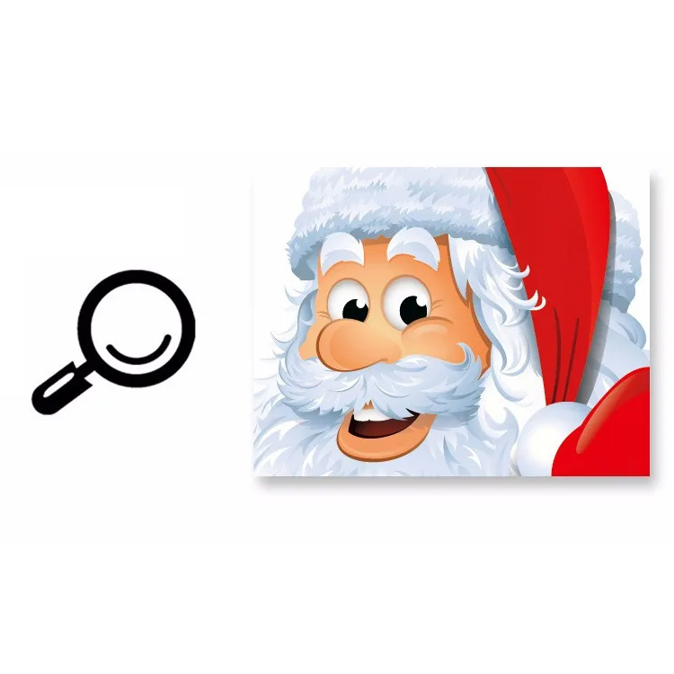 Наклейка Деда Мороза на стену или окно