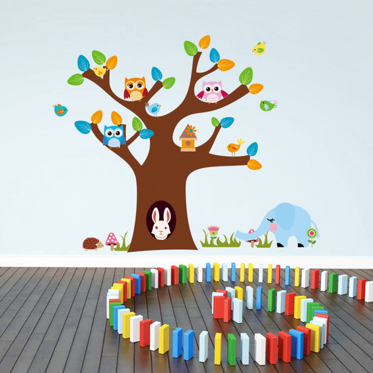 Наклейка дерево на стену в детскую комнату