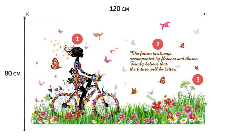 Наклейка девочки на стену в детскую