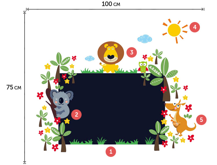 Наклейка дошка для малювання крейдою
