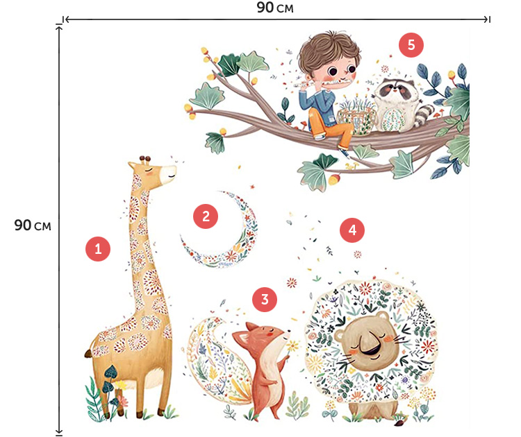 Наклейка на стіну в дитячу кімнату