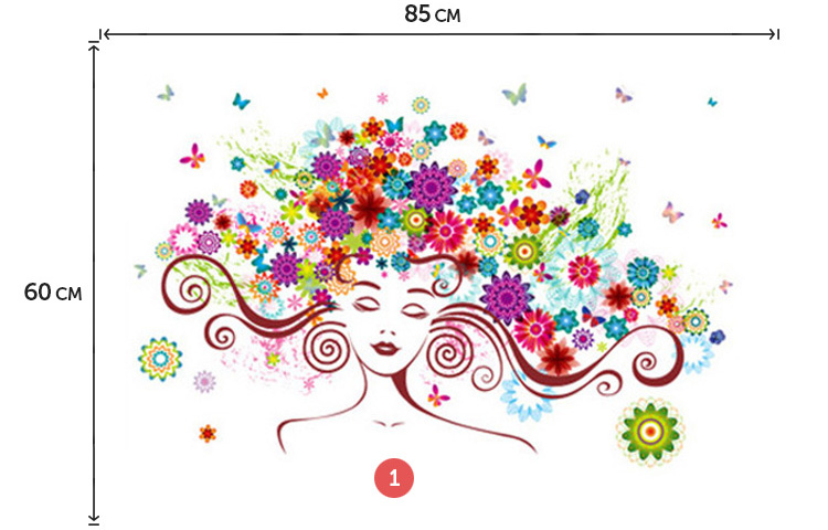 Наклейка на стіну в салон краси
