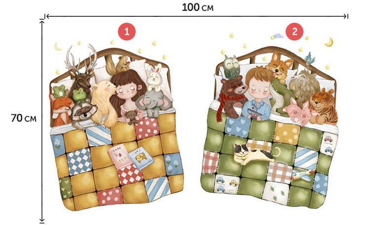 Наклейка на стіну в спальню для дітей