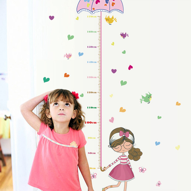 Наклейка ростомер на стену для девочек