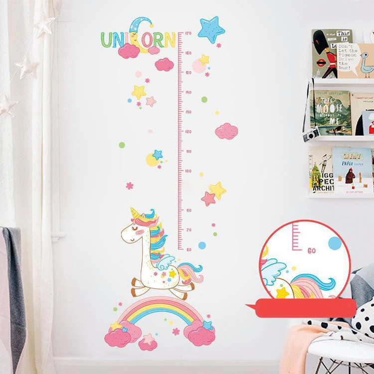 Наклейка-зростомір на стіну єдиноріг