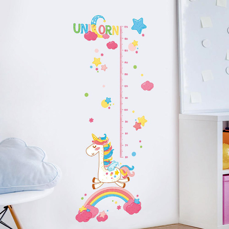 Наклейка-зростомір на стіну єдиноріг