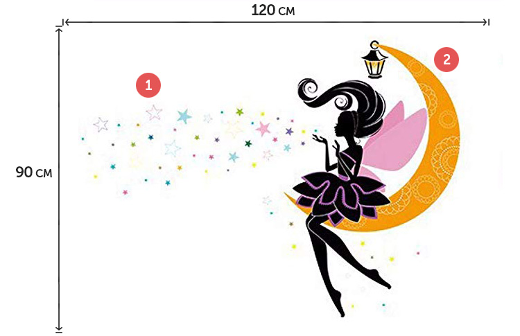 Наклейка в дитячу кімнату для дівчинки