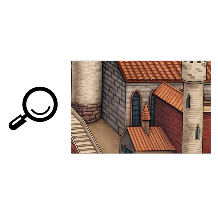 Наклейка замку на стіну в коридор