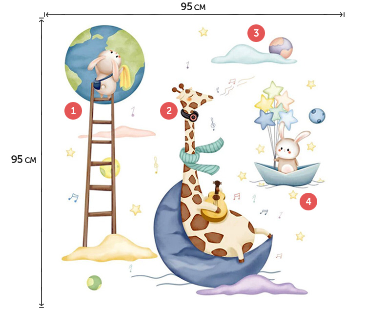 Наклейки для детей на стену