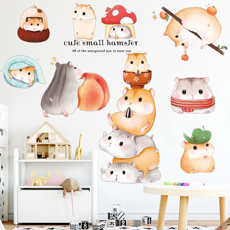 Наклейки для дітей з хом’яками