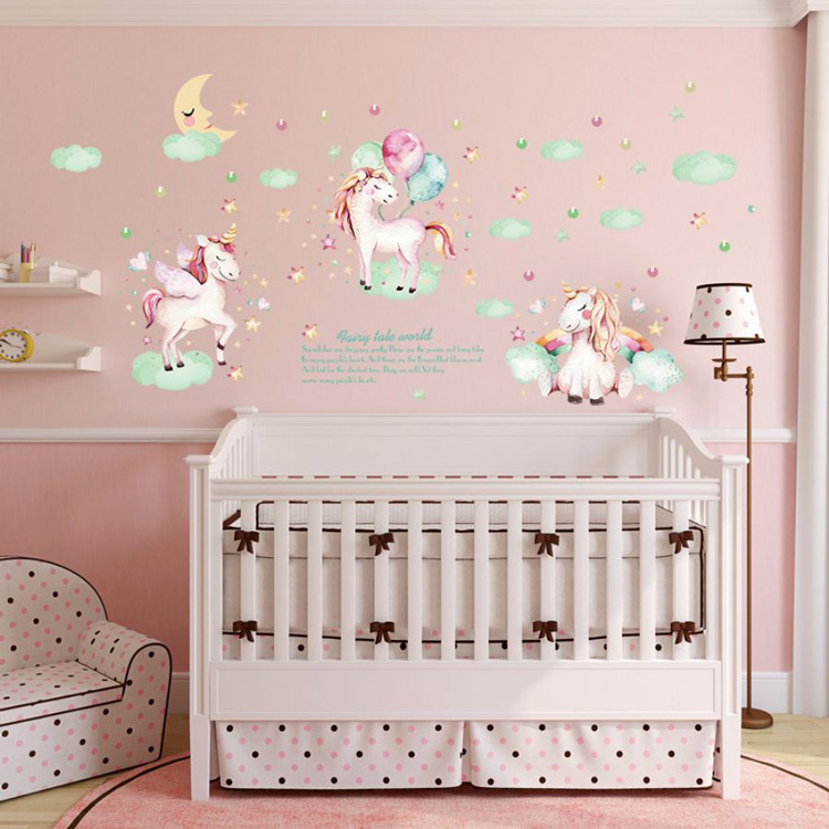 Наклейки єдинороги для дитячого інтер’єру