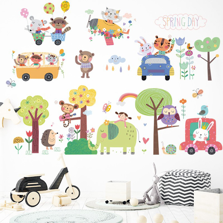 Наклейки машинки на стену в детскую