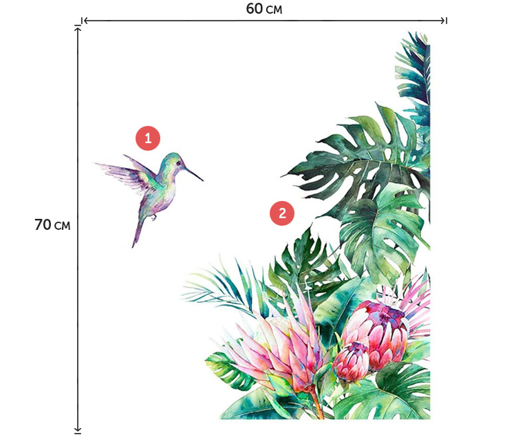 Наклейки на двері / стіни у вітальню