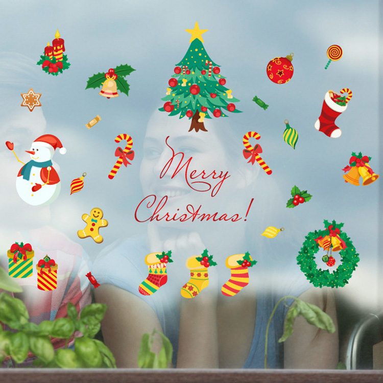 Наклейки на окна к Новому году