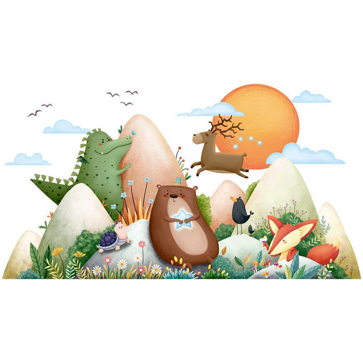 Наклейки на стену с динозаврами