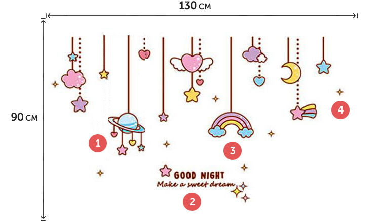 Наклейки на стіну з зірками