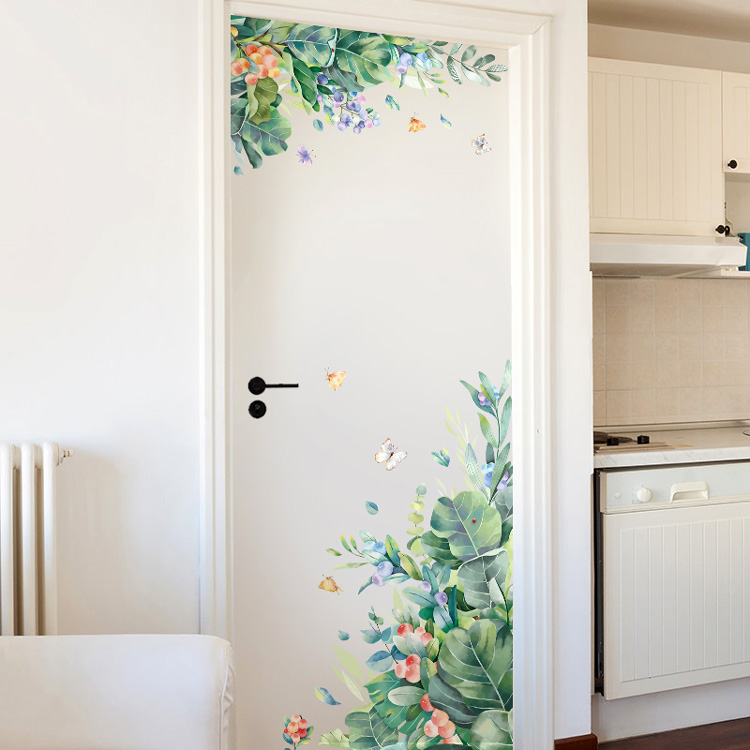 Наклейки рослин на стіну у вітальню