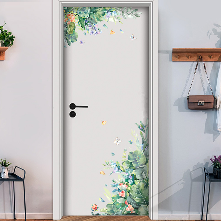 Наклейки рослин на стіну у вітальню