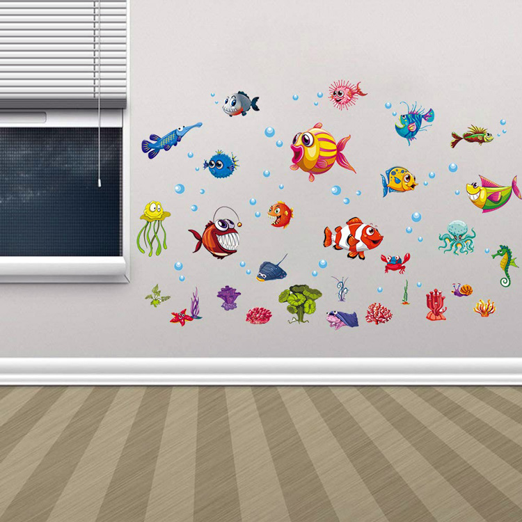 Наклейки рибок на ванну для дітей