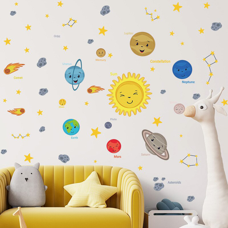 Наклейки сонячної системи на стіну в дитячу кімнату