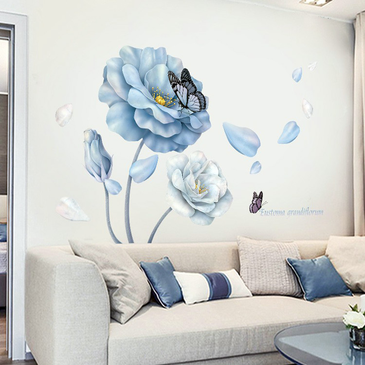 Наклейки цветов на стену кухни/гостиной