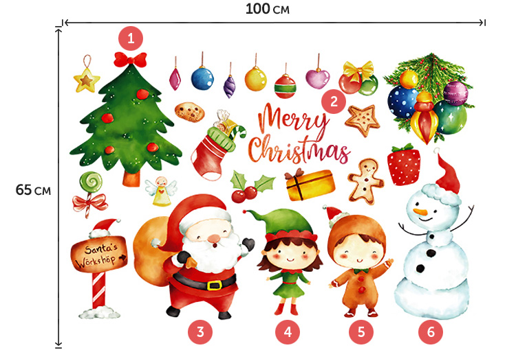 Новогодняя наклейка для детей