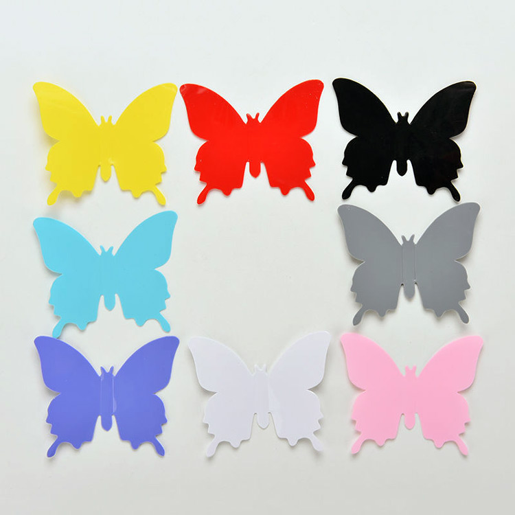 Об’ємні метелики для декору стіни / скотч / 12 шт