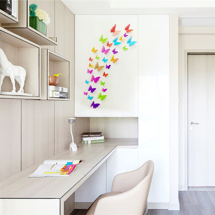 Трафареты бабочек на стену / скотч / 30 шт