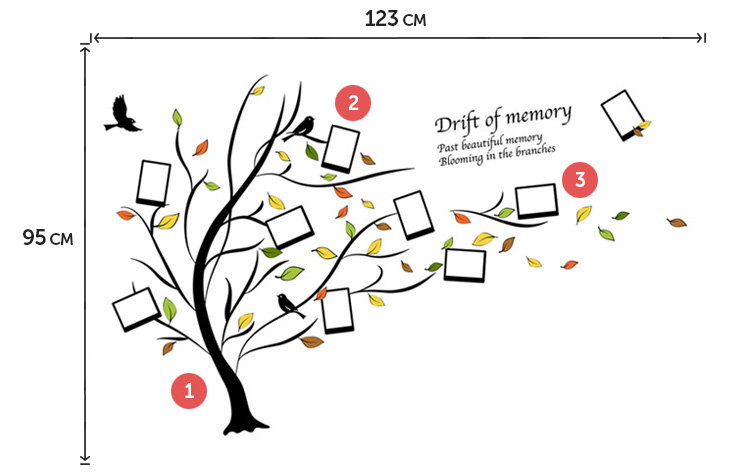 Вінілова наклейка дерева для фотографій