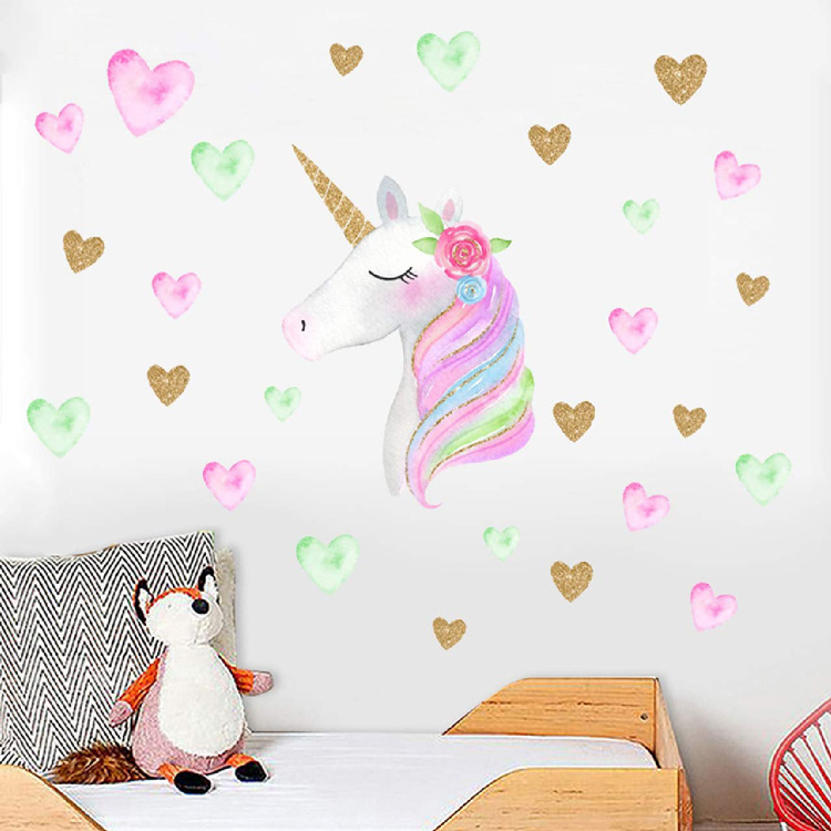 Виниловая наклейка единорог в детскую