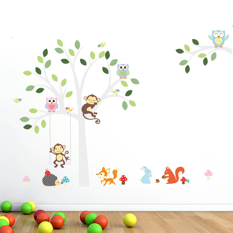 Вінілова наклейка на шпалери в дитячу