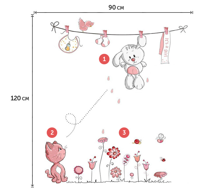 Вінілова наклейка на стіну в дитячу кімнату